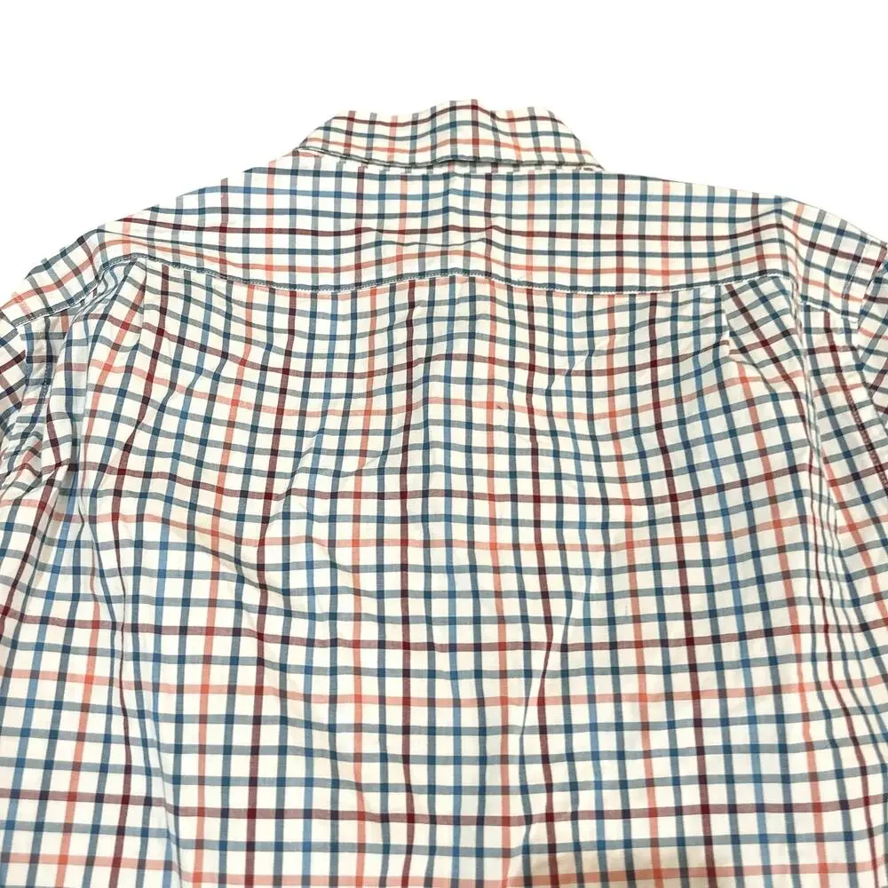 J. Crew‎ J.Crew Flex Shirt Men's Medium Button Down Plaid Red & Blue Preppy (9)